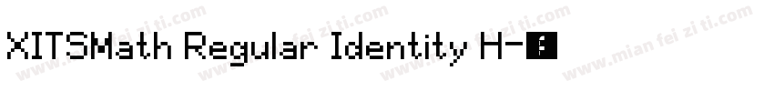 XITSMath Regular Identity H字体转换